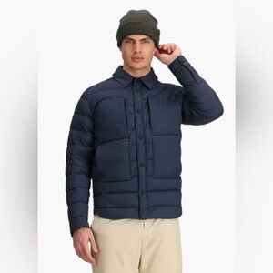 Obermeyer Explorer Down 600 Fill Shirt Jacket  Men Size Small Blue Nights  NWOT